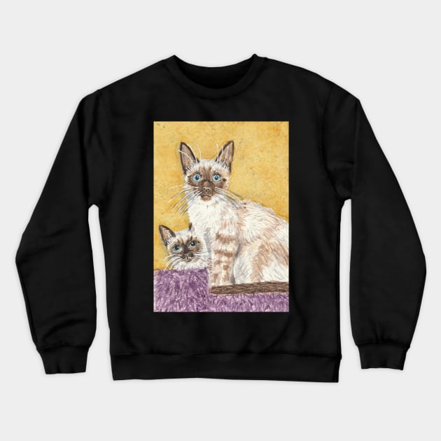 Siamese cats Crewneck Sweatshirt by SamsArtworks